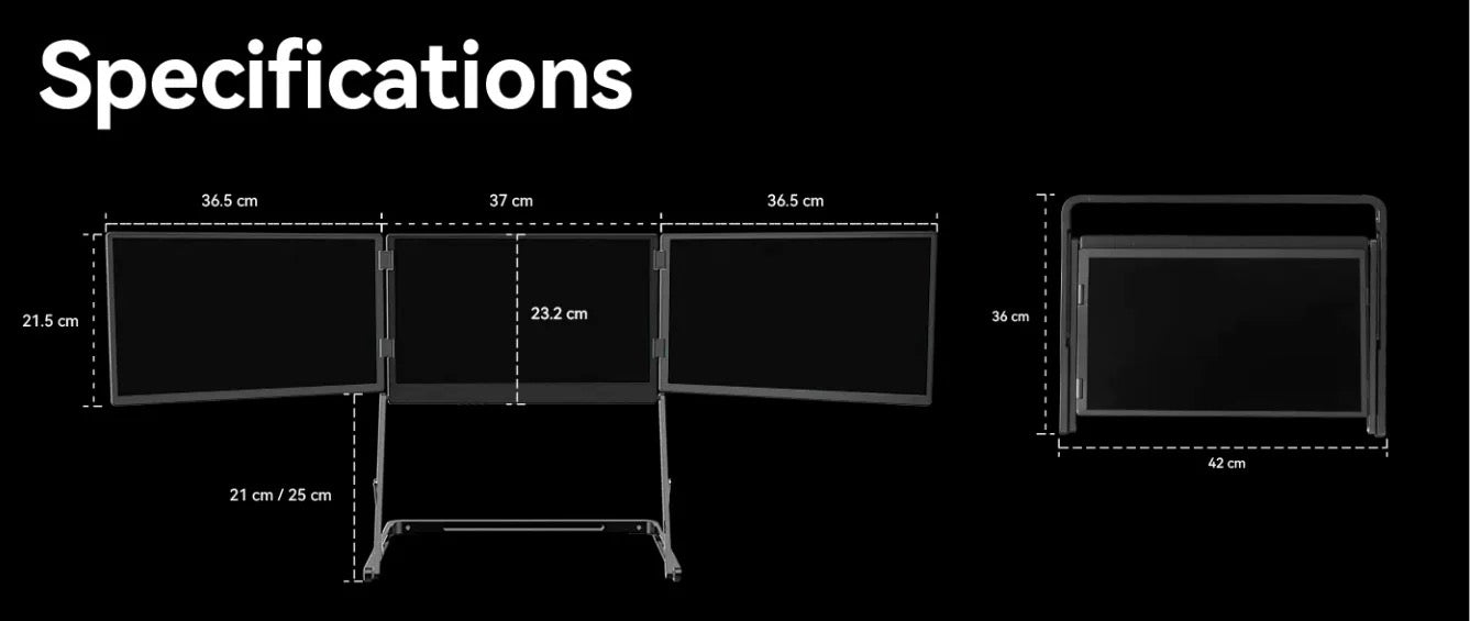 The multi-functional triple-fold screen monitor is suitable for high-end office computers.