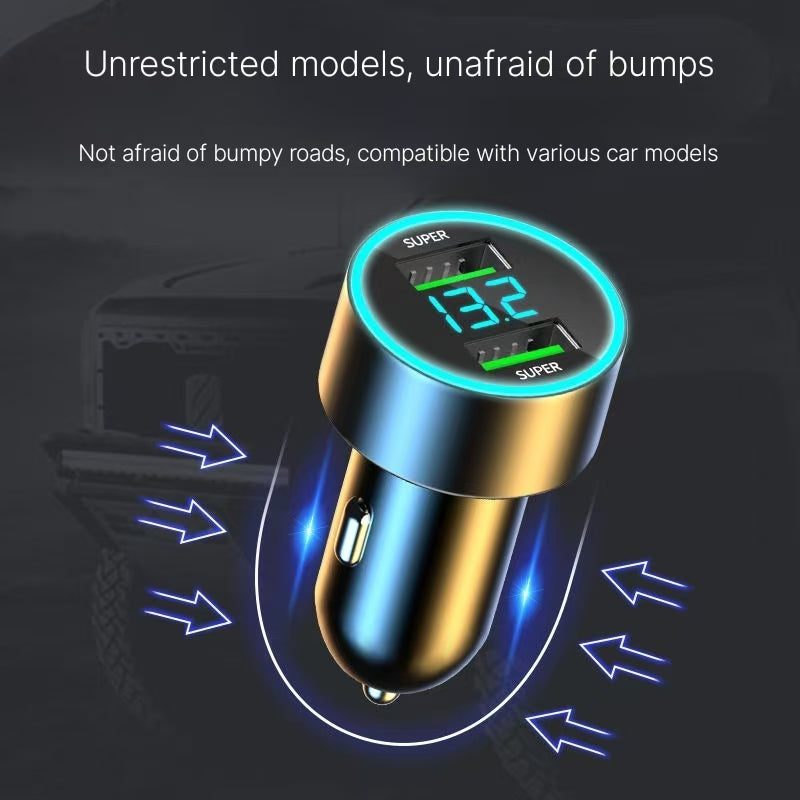 Dual port car phone charger, super fast charging, Apple Android car, one to two cigarette lighter, flash charging head