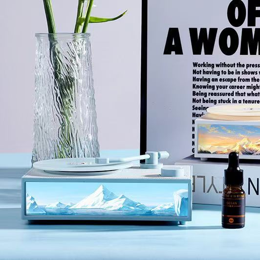 Aromatherapy, lighting, painting, Bluetooth speaker, atmosphere light, sound system, retro vinyl record player, home high pitched quality, birthday gift