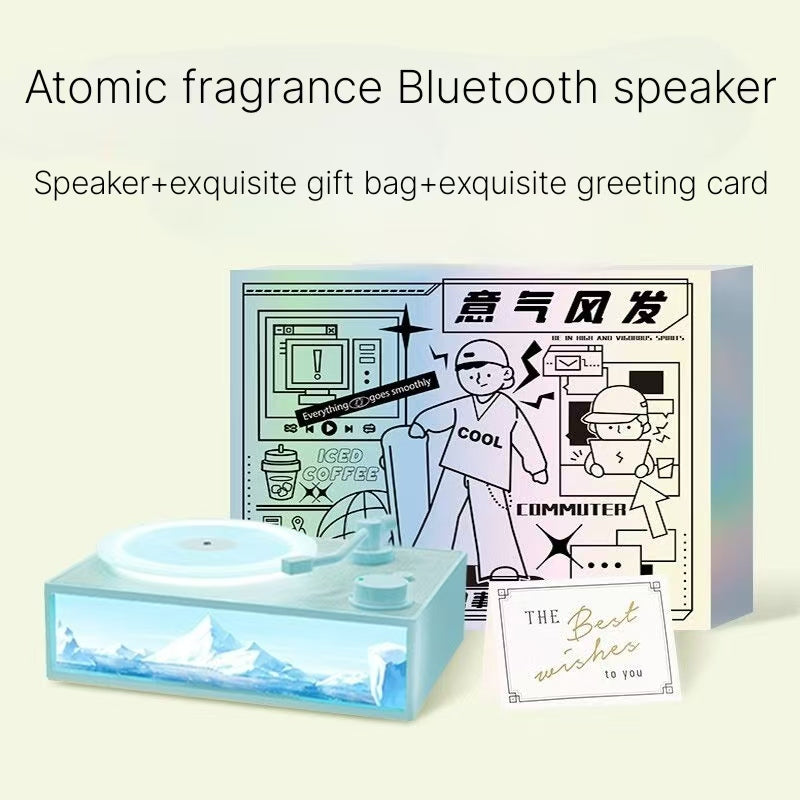Aromatherapy, lighting, painting, Bluetooth speaker, atmosphere light, sound system, retro vinyl record player, home high pitched quality, birthday gift