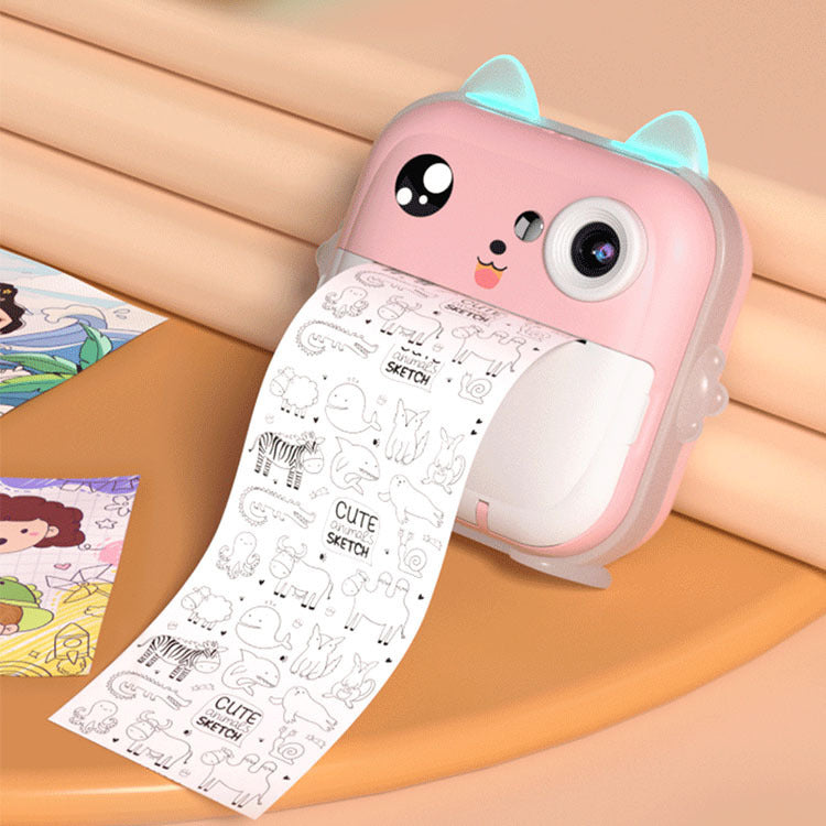 Children's Instant Print Camera – Mini Disposable Camera, Bluetooth HD Digital Camera, Student Gift
