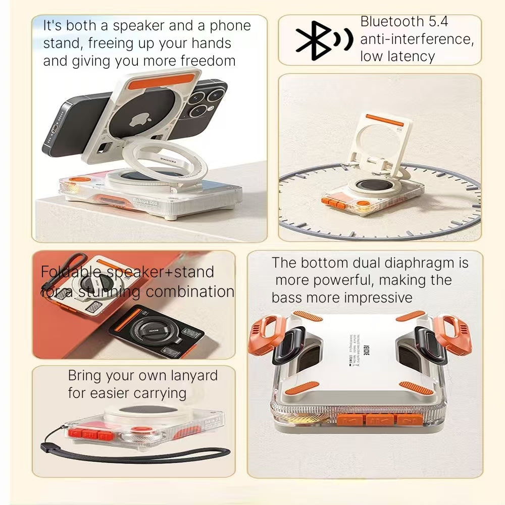 Black technology Bluetooth speaker, tablet, wireless desktop, mobile phone charging stand, subwoofer, speaker, multifunctional