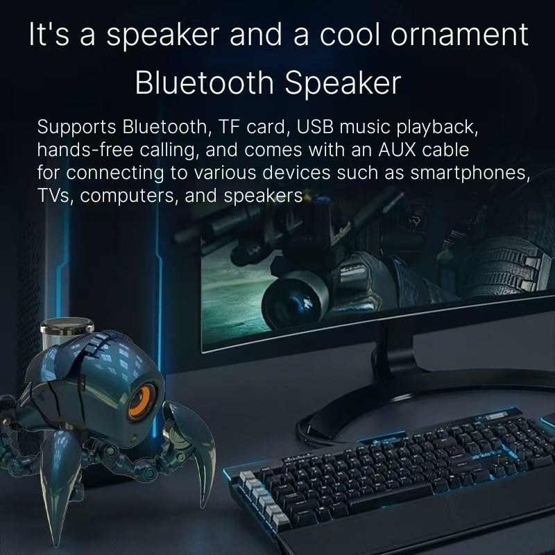 2024 Mini Guardian Robot Bluetooth Aromatherapy Speaker Creative Night Light Desktop Decoration Humidifier