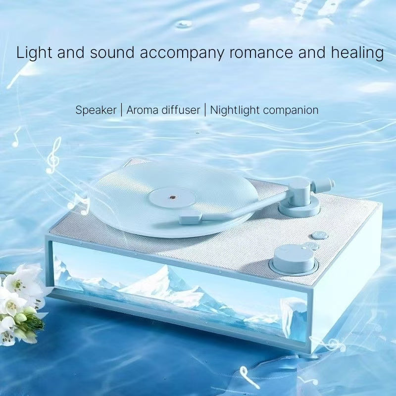 Aromatherapy, lighting, painting, Bluetooth speaker, atmosphere light, sound system, retro vinyl record player, home high pitched quality, birthday gift
